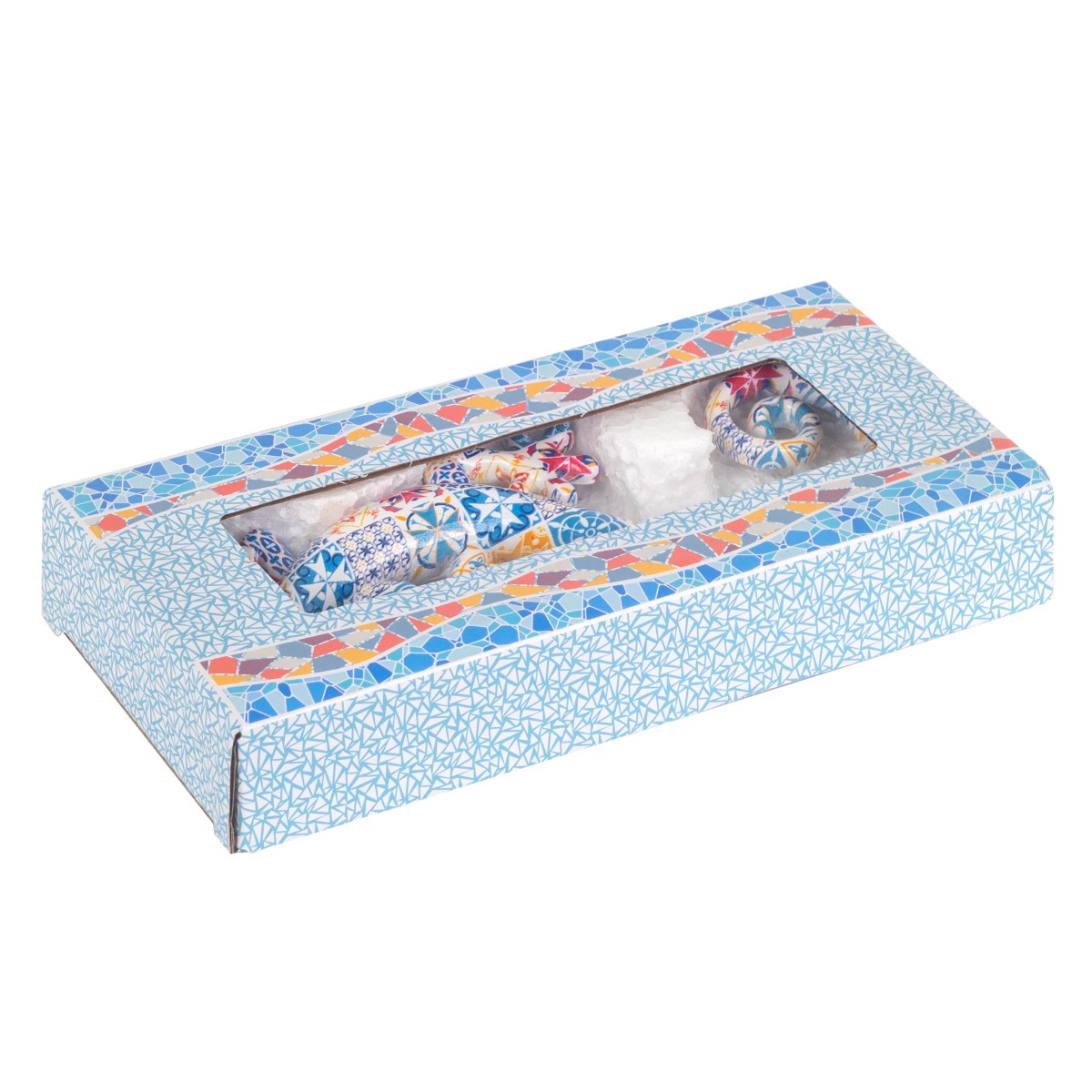 Hagedis van kunsthars met tegelmotief – 16 cm - Afbeelding 3