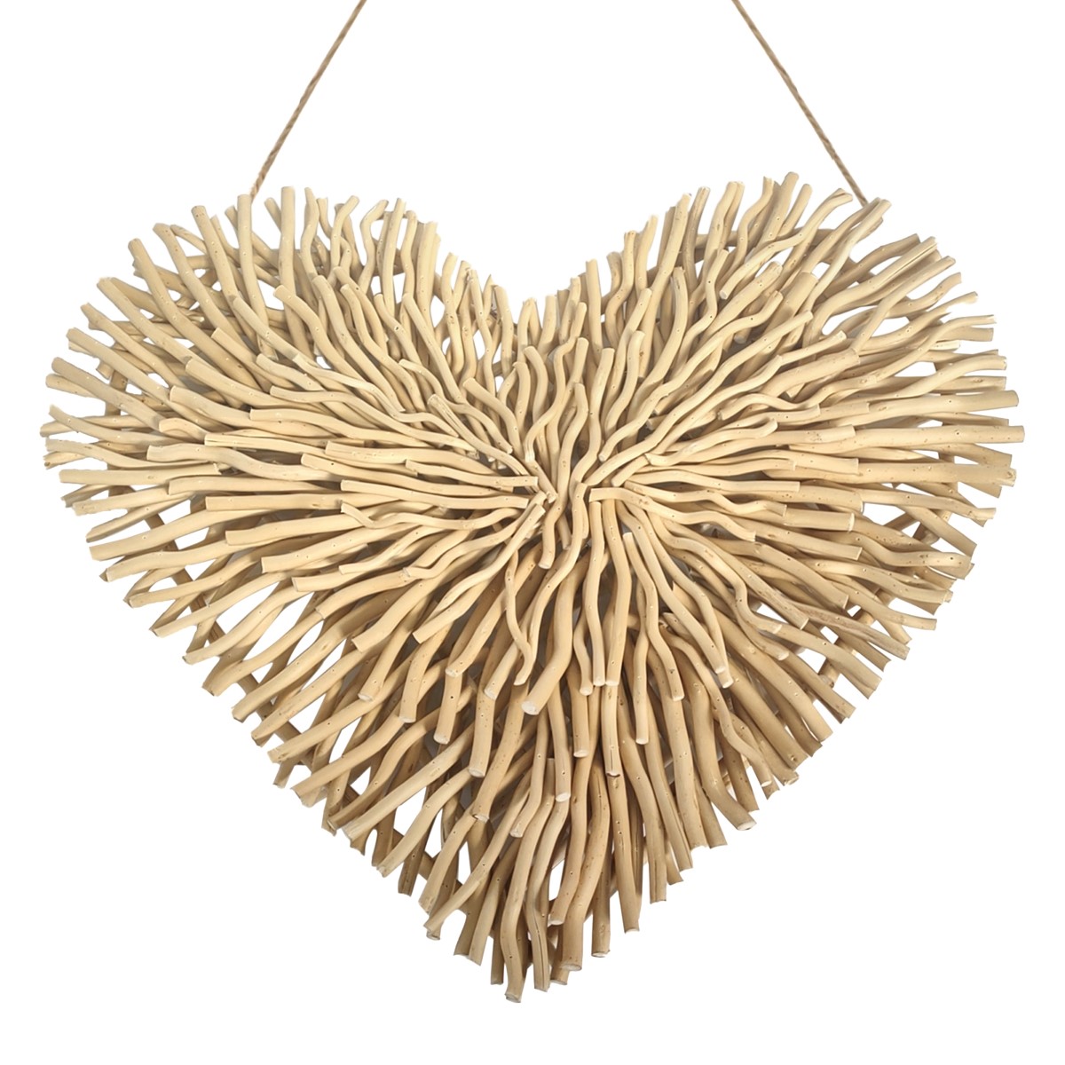 Wanddecoratie hart van moerbeihout