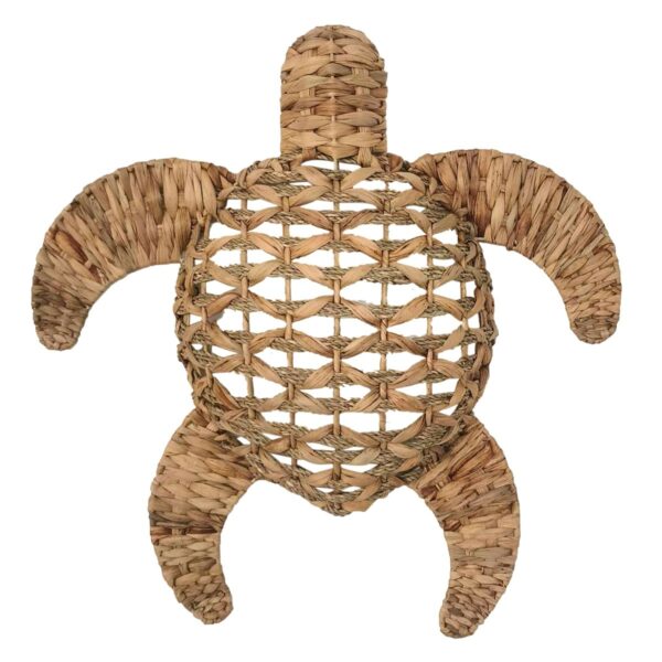 Wanddecoratie schildpad van waterhyacint – groot