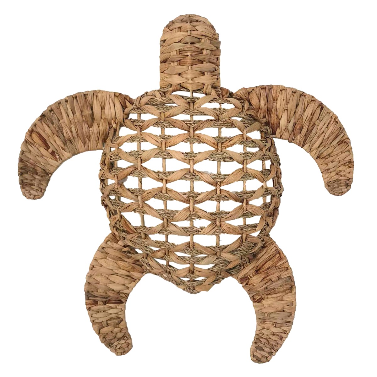 Wanddecoratie schildpad van waterhyacint – groot