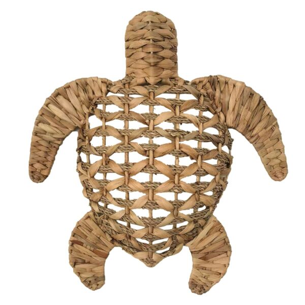 Wanddecoratie schildpad van waterhyacint – klein