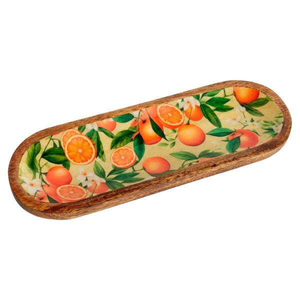 Schaal met sinaasappelmotief, 29,50 × 10 cm