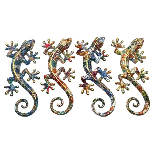 Wanddecoratie hagedis van hars – 28,50 cm