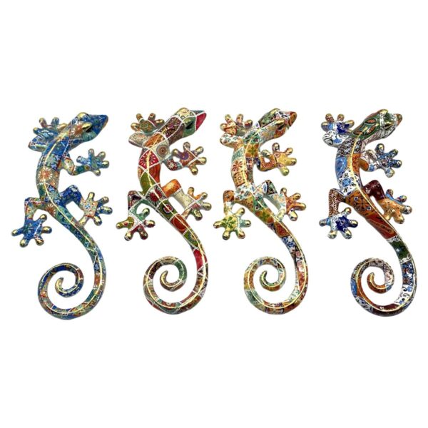 Wanddecoratie hagedis van hars – 23 cm