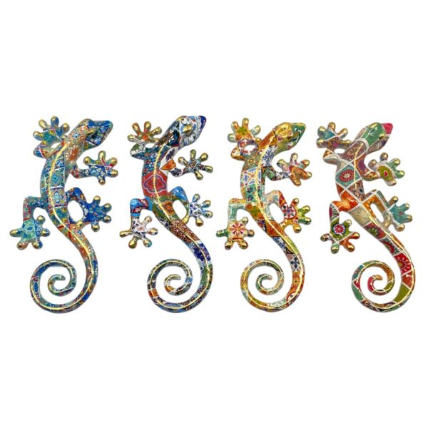 Wanddecoratie hagedis van hars – 18 cm